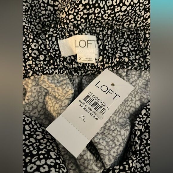NWT LOFT Fluid Wide Leg Pants in Cheetah Print Sz xl - Picture 3 of 3